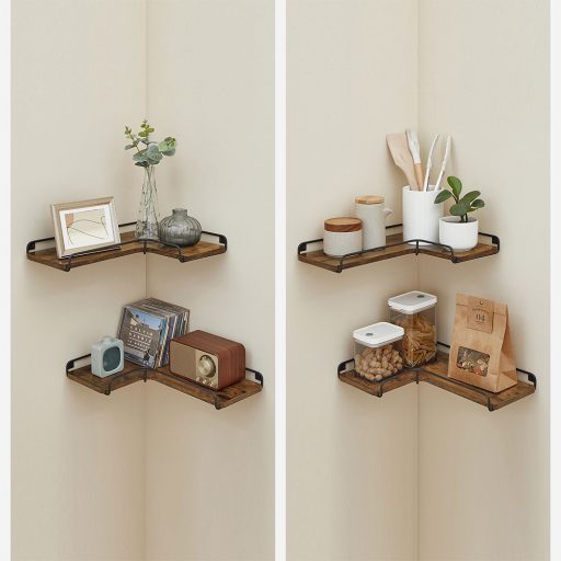 Set de 2 Rafturi de Colț în Formă de L