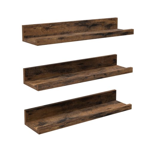 set de rafturi de perete din lemn, 3 piese