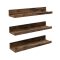 set de rafturi de perete din lemn, 3 piese