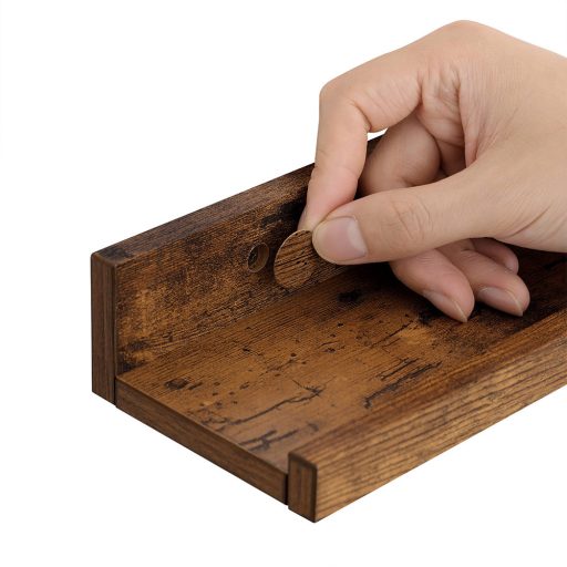 set de rafturi de perete din lemn, 3 piese