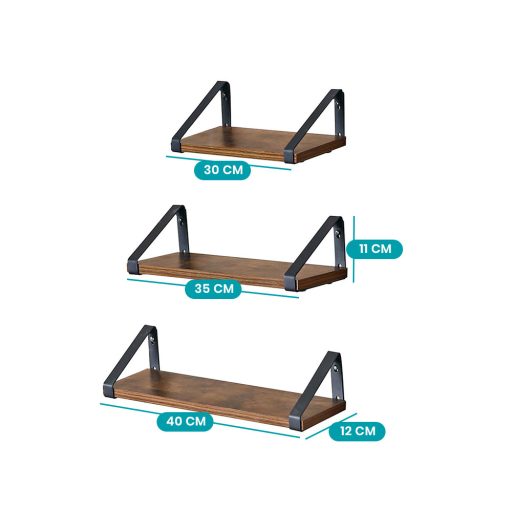 Set de 3 rafturi pentru cărți