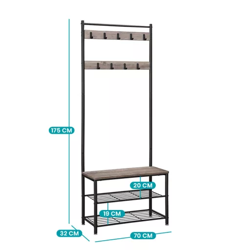 Unitate de hol cu suport pentru paltoane