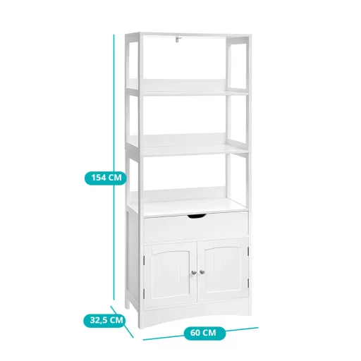 Dulap de depozitare cu rafturi 60 × 32,5 × 154 cm
