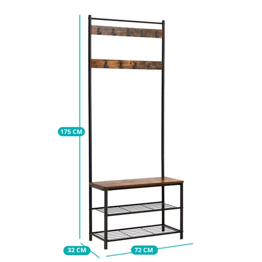Perete de hol, maro, 32 × 70 × 175 cm
