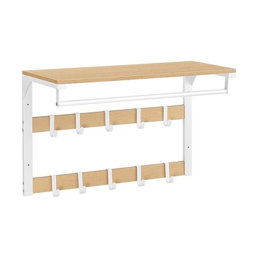 Cuier de perete cu poliță, natur