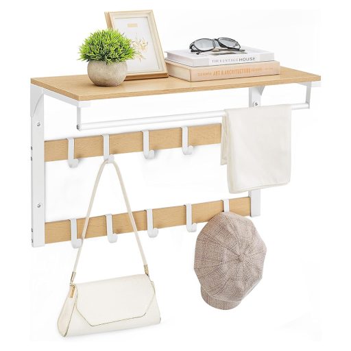 Cuier de perete cu poliță, natur