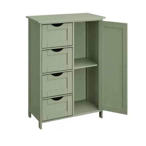 Comodă verde medie 55x30x82.2cm