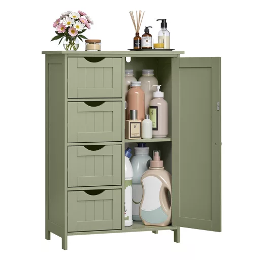 Comodă verde medie 55x30x82.2cm