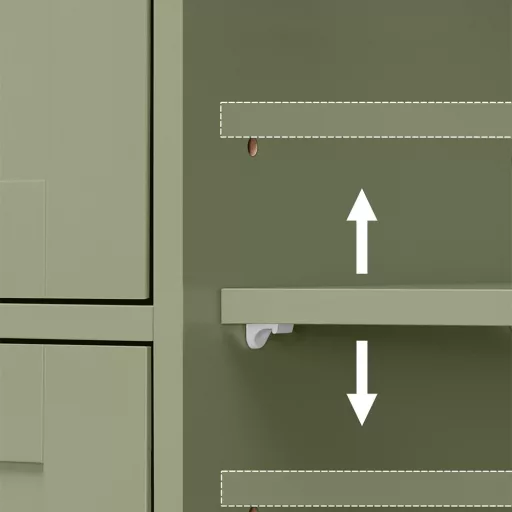 Comodă verde medie 55x30x82.2cm