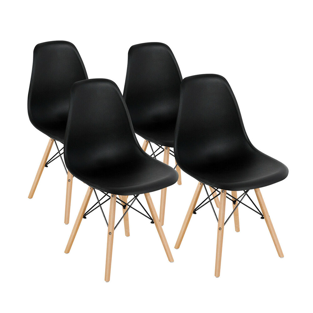 4 buc scaune de bucatarie, 4 culori-negru
