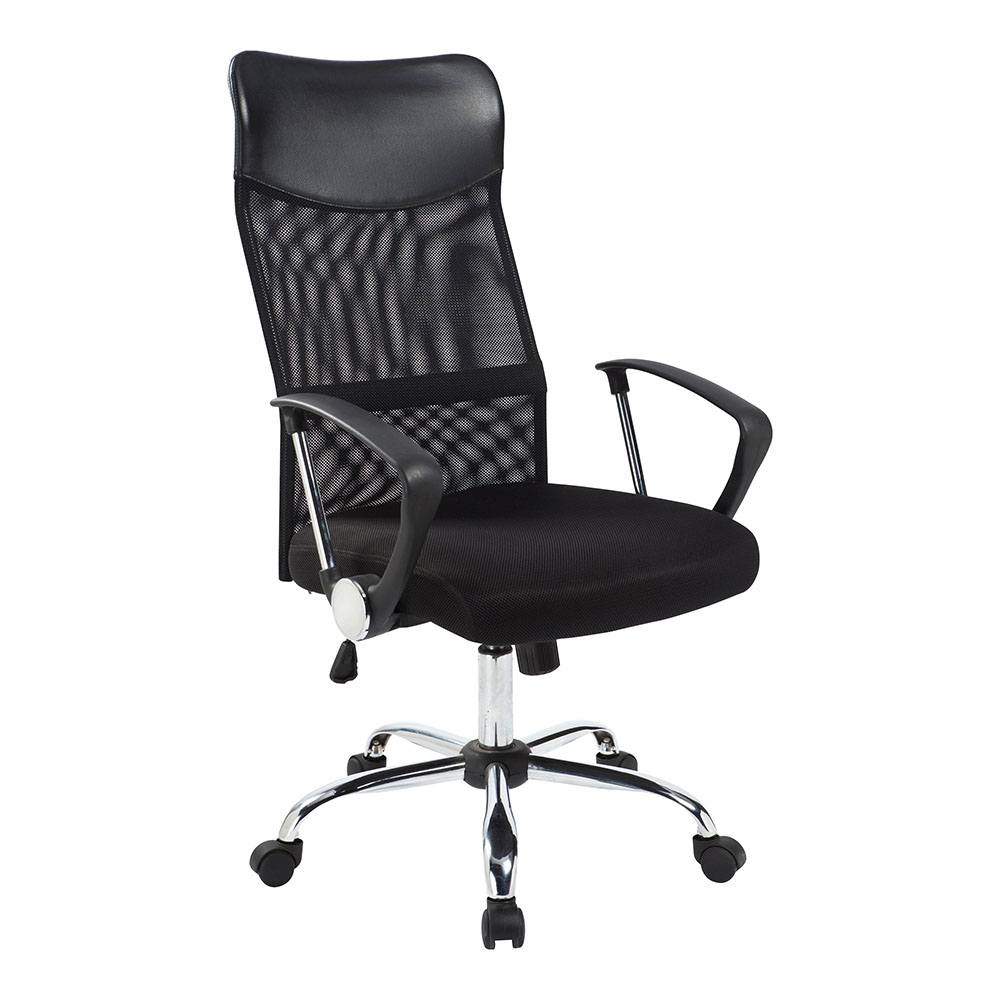 Scaun de birou ergonomic cu spatar inalt, in 3 culori - negru