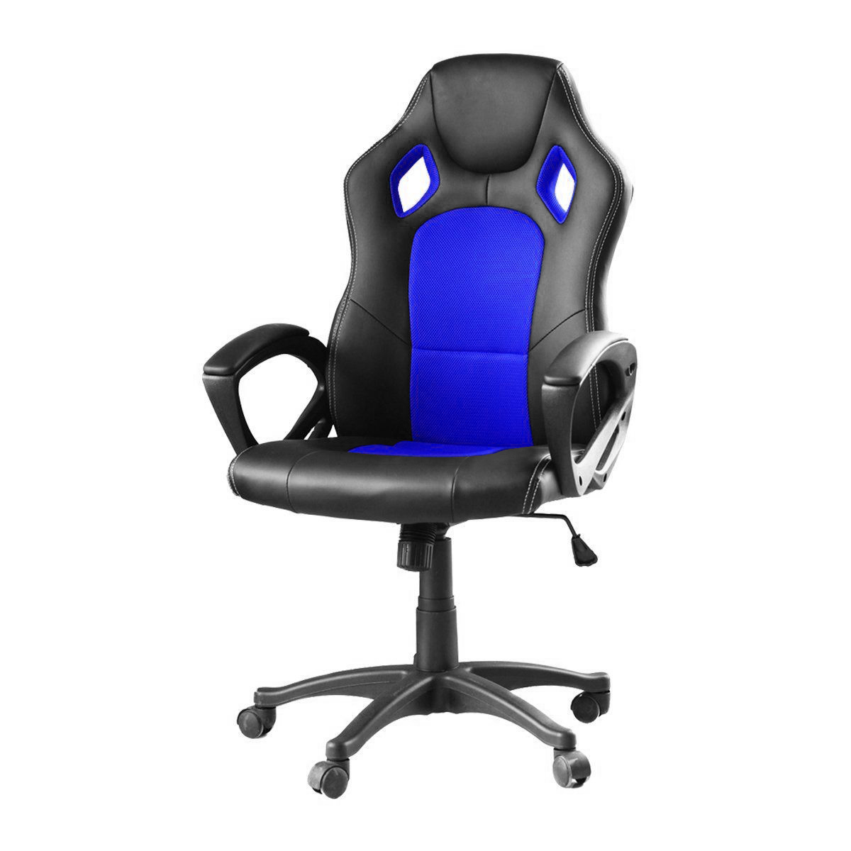 Scaun gamer Basic cu spatar color, Albastru