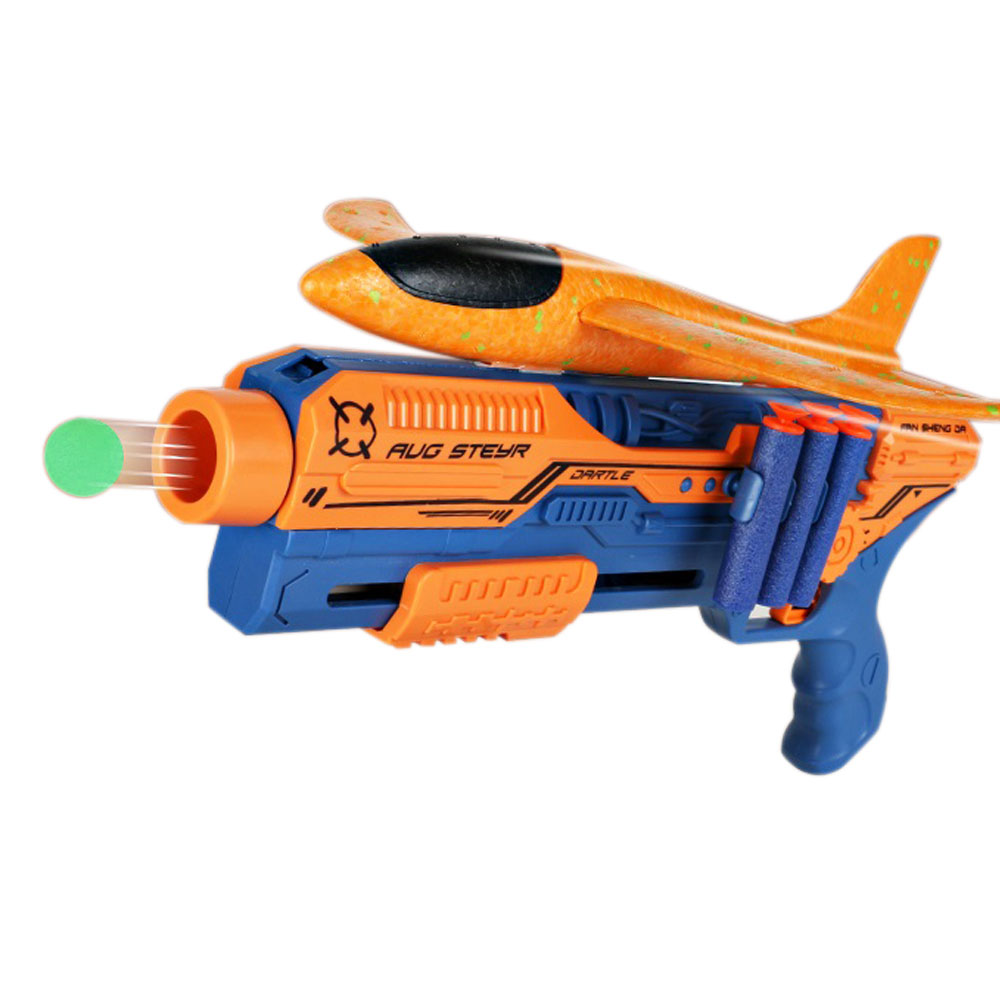 Arma de jucarie cu accesorii, in mai multe tipuri-portocaliu