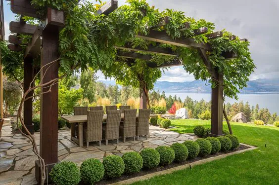 arcada de gradina pentru flori si vita de vie